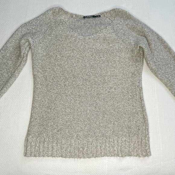 Lauren by Ralph Lauren Heathered Taupe Tunic Sweater (Medium) - Picture 8 of 9